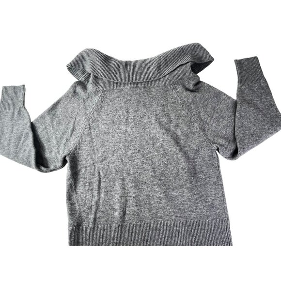Paige Free People Womens Gray Wool Izabella Cowl Neck Off Shoulder Sweater Top M - Picture 7 of 16